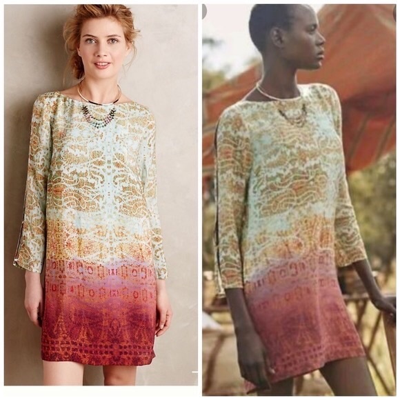 Maeve Cleome Silk Shift Dress, Small - Picture 13 of 13